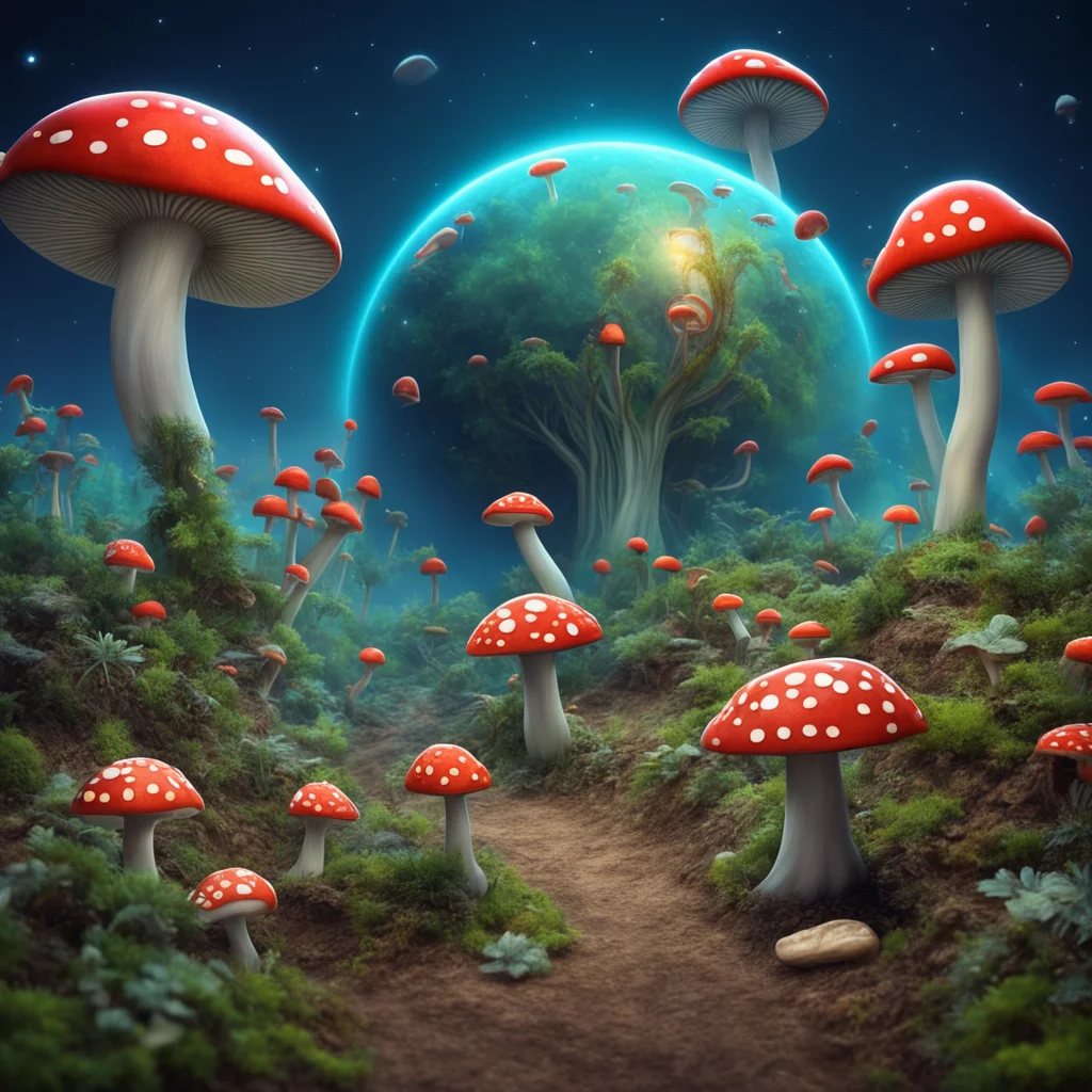 aia fantastic planet where beetles and fantastic mushrooms live. realistic image amazing awesome portrait 2
