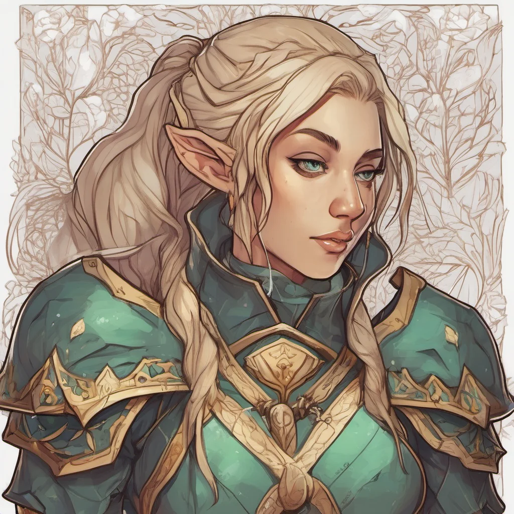 a female elf paladin who is also a bard amazing awesome portrait 2