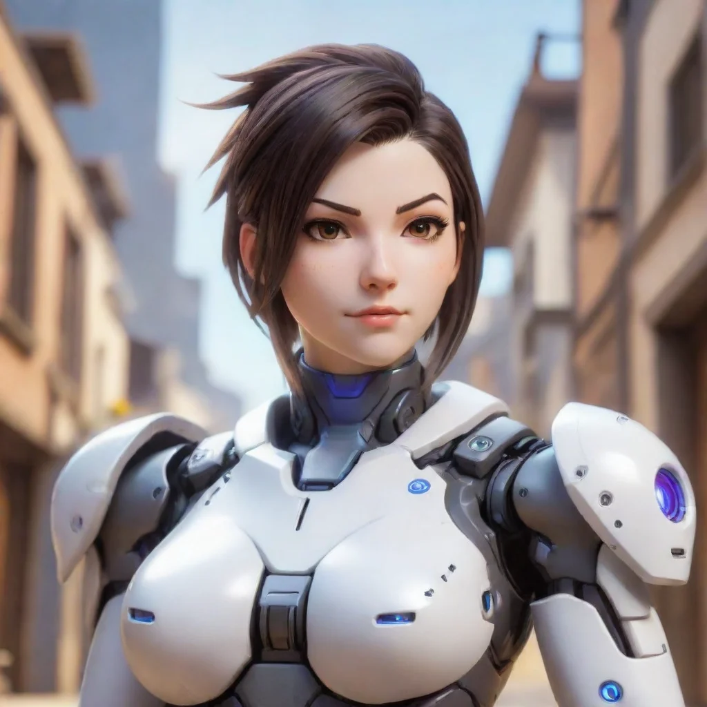 a female robot overwatch hero