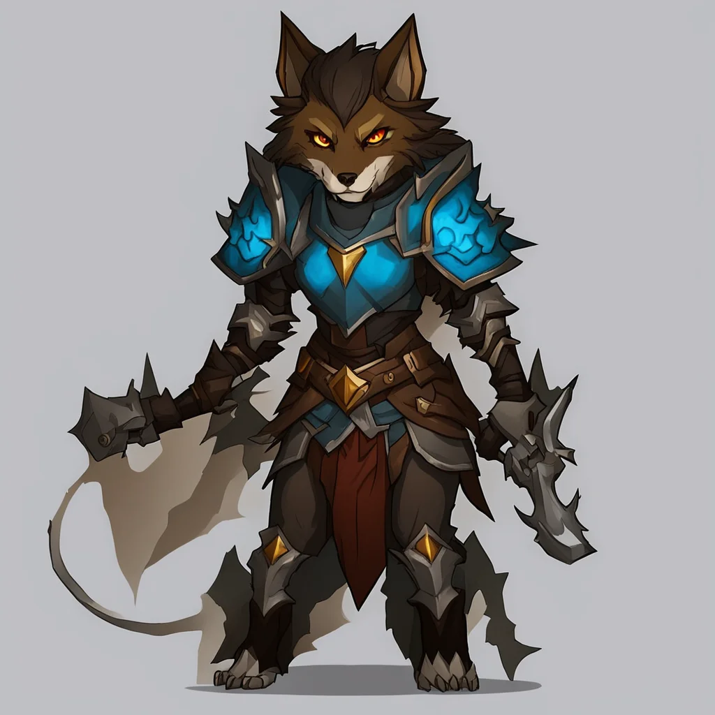 aia female worgen mage wearing dragon armor in the style of twokinds lp amazing awesome portrait 2