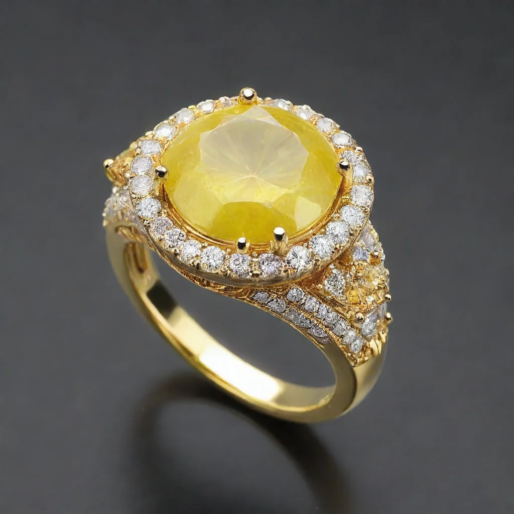 aia finger ring lemon with dimond