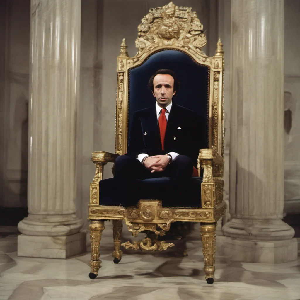 a frame from a 70s film by roberto benigni on a throne dressed as the president of the italian republic confident engaging wow artstation art 3