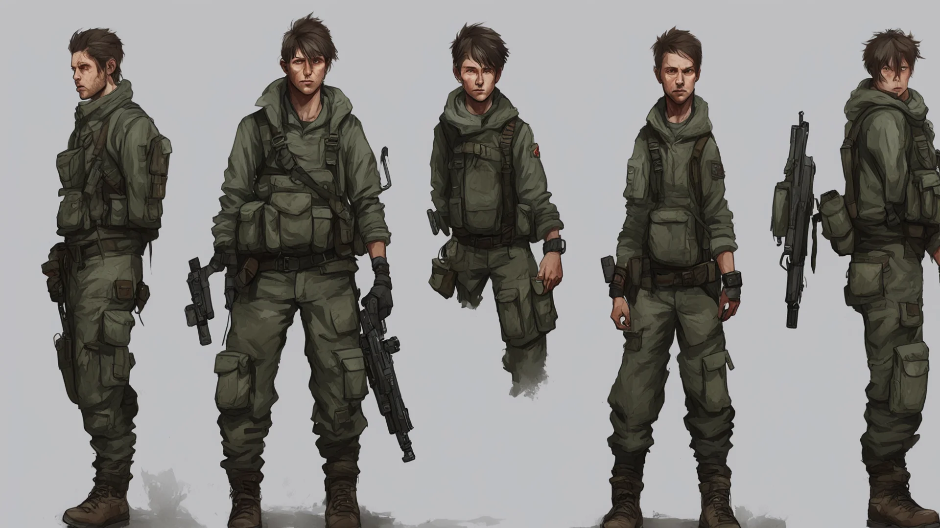 a game character concept art inspired by survival games like dayz  good looking trending fantastic 1 wide
