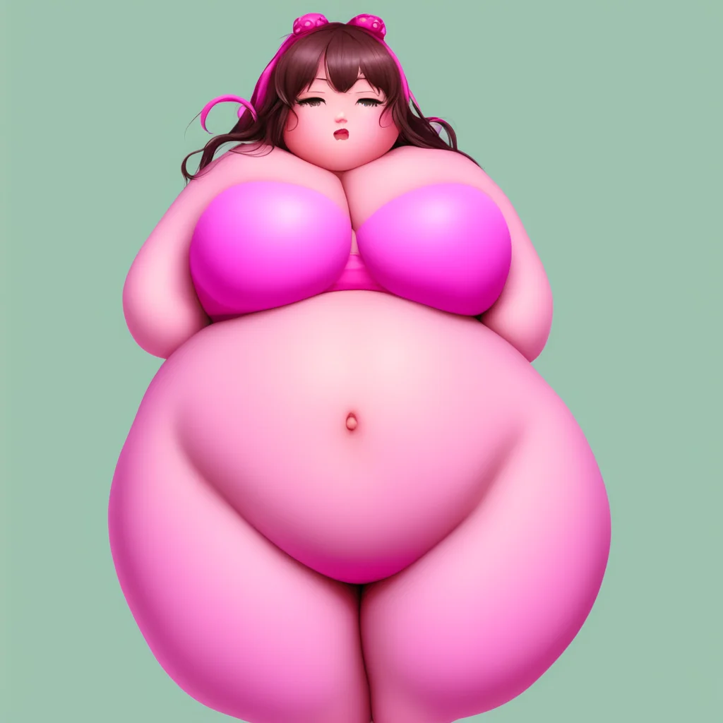 a gigantic belly loli bloated  good looking trending fantastic 1