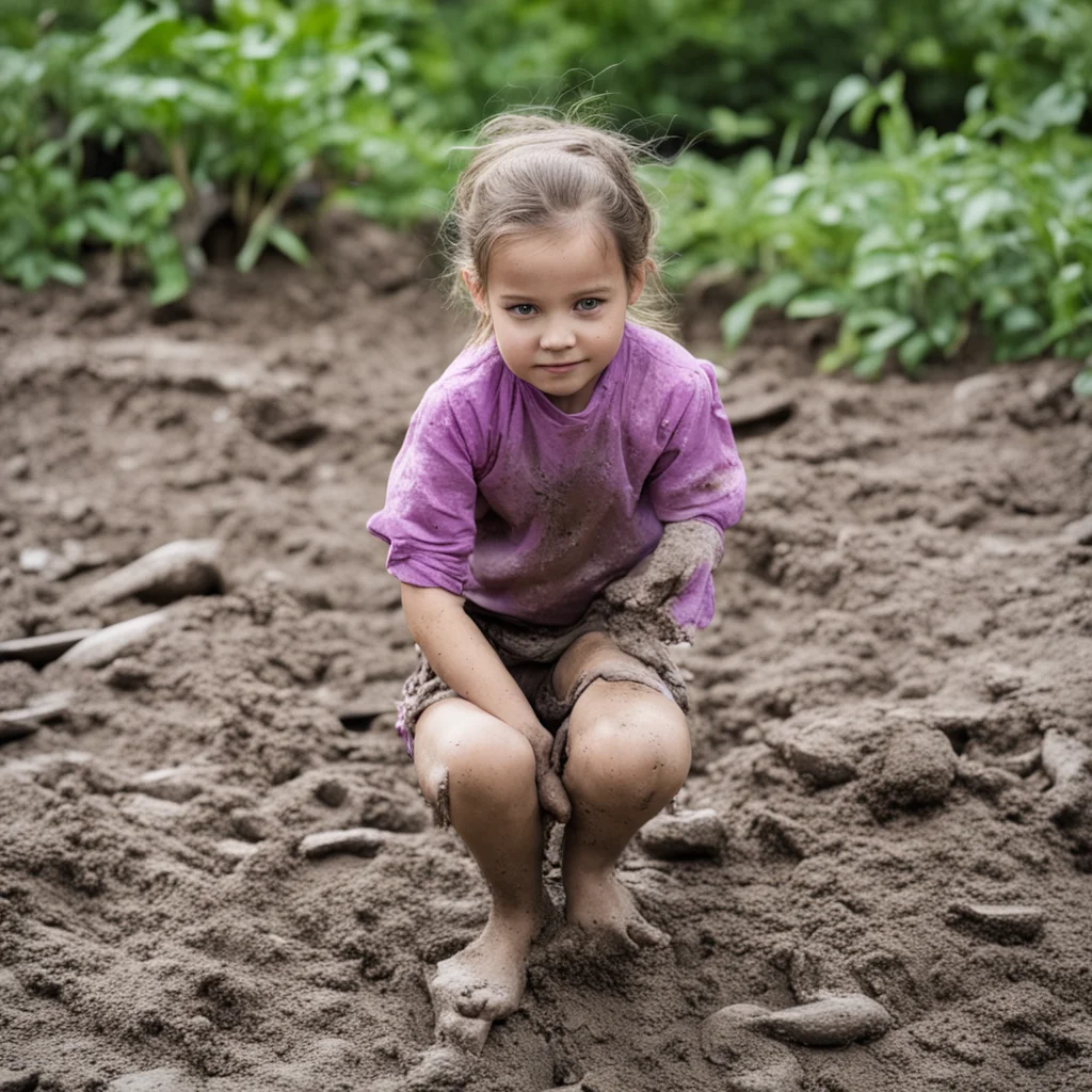 a girl playing in the mud amazing awesome portrait 2