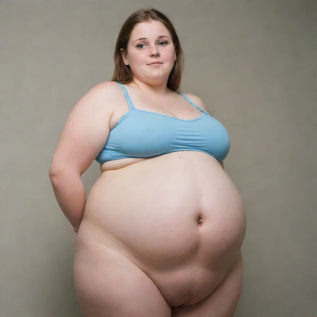 a girl with giant belly
