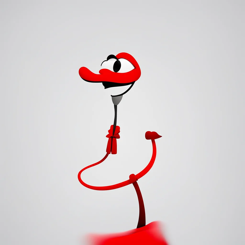 a goofy canadian stickman with a red scarf on the neck good looking trending fantastic 1