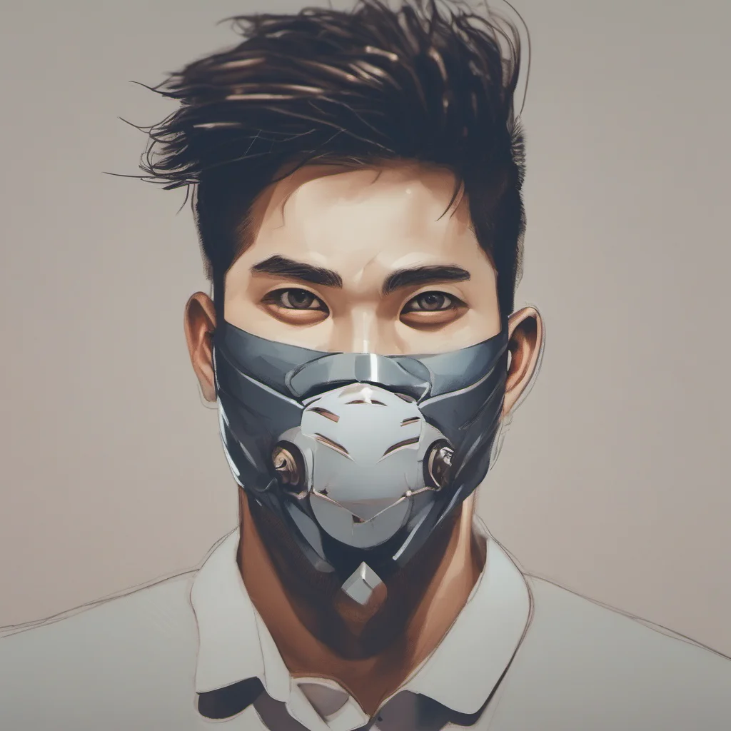 aia guy wearning mask confident engaging wow artstation art 3