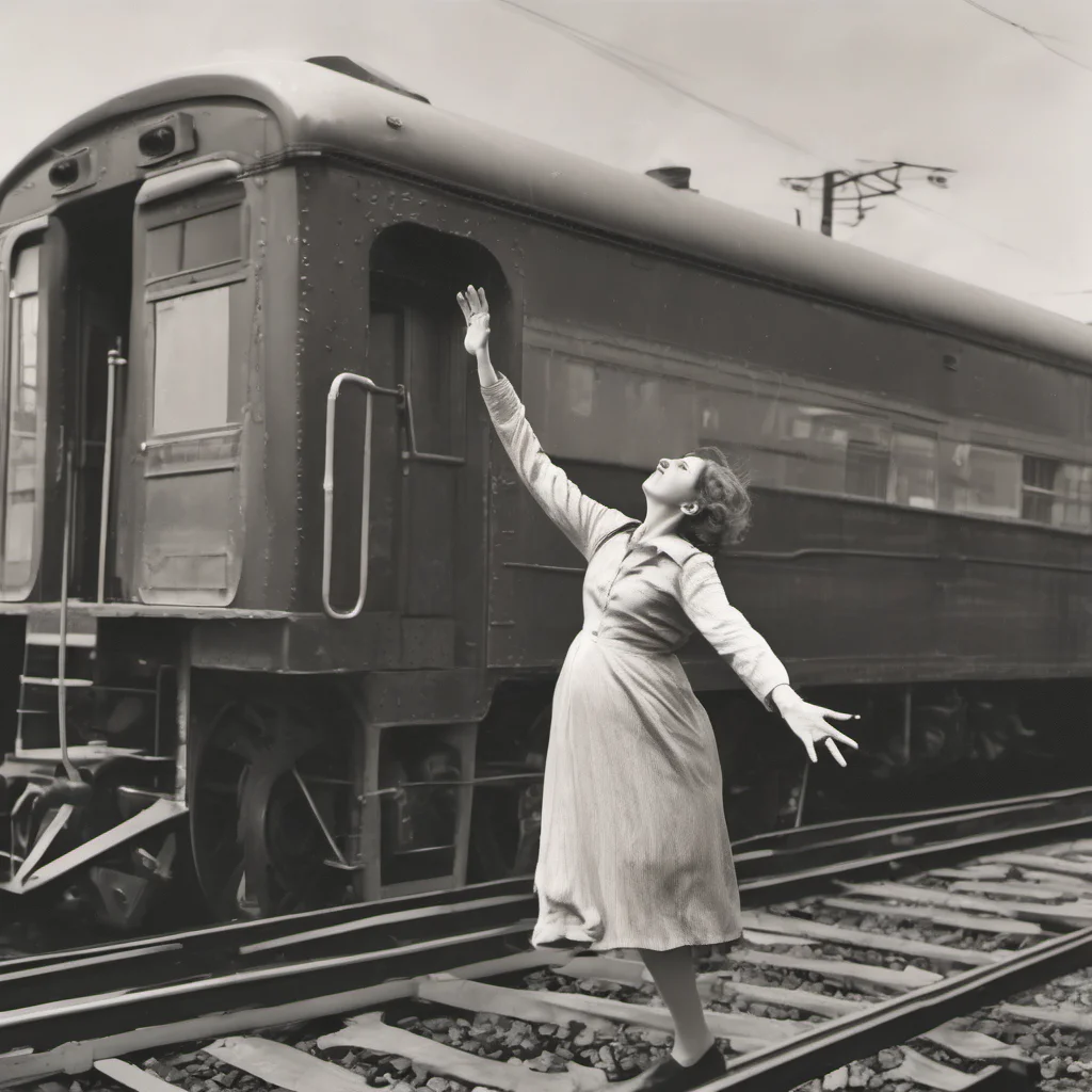aia hopeless woman%2C commiting suicide by jumping for a train.  amazing awesome portrait 2