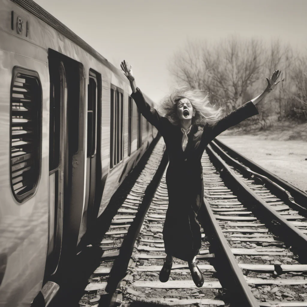 aia hopeless woman%2C commiting suicide by jumping for a train.  good looking trending fantastic 1