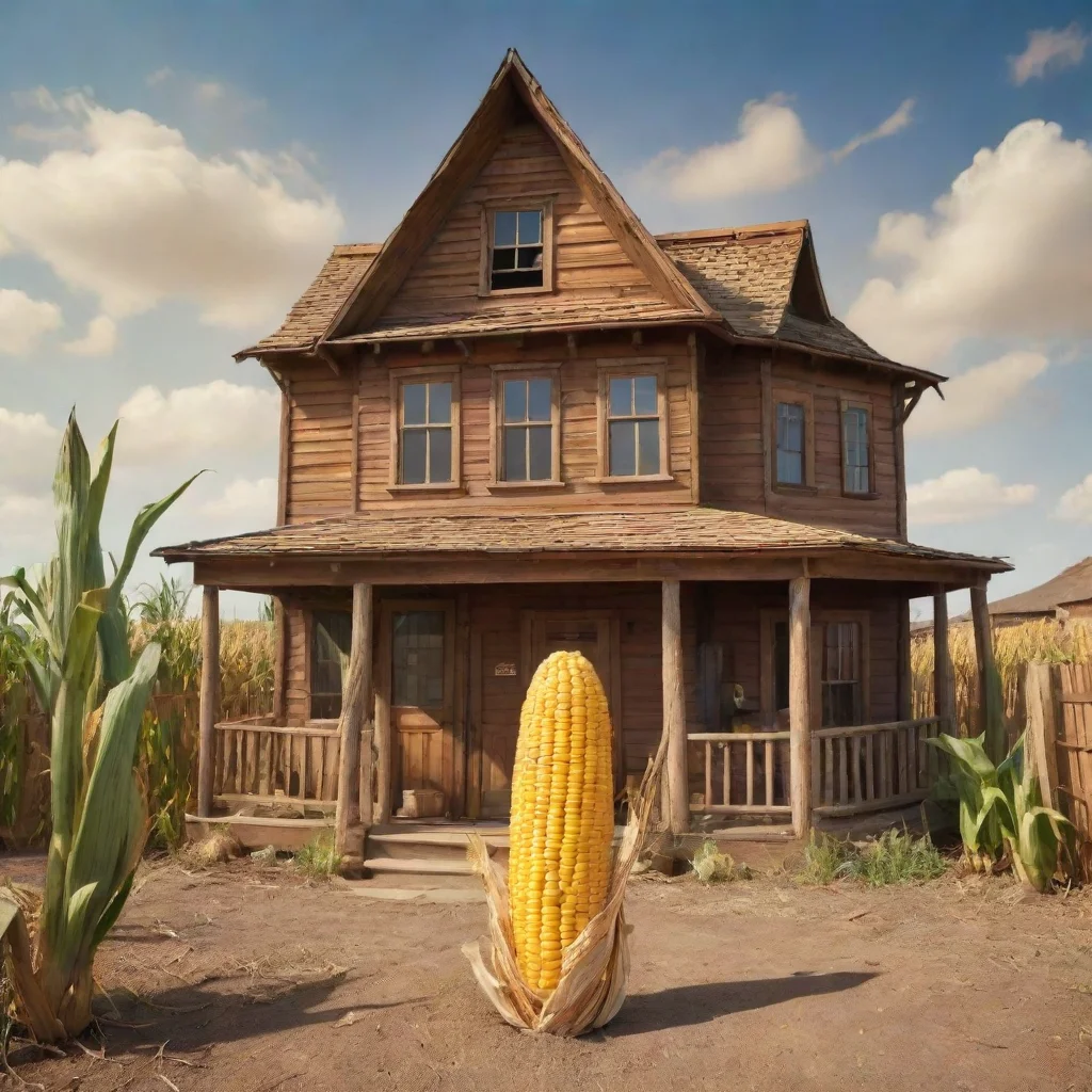 a house themed corn in wild west.