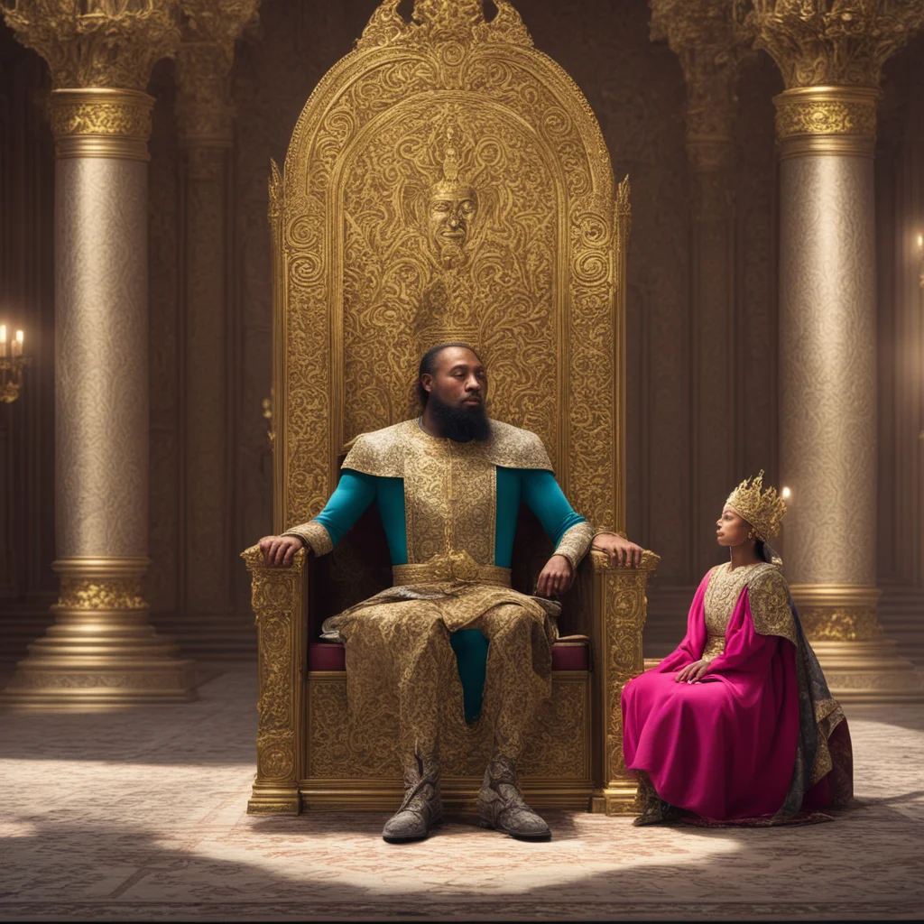 aia king sits on a palace throne%2C talking to his queen about his son%27s dream