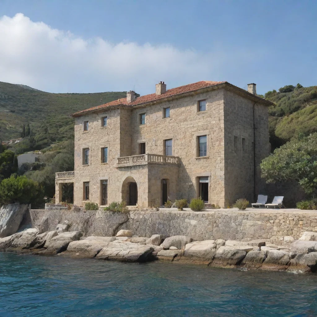 aia large two storey stone villa by the sea