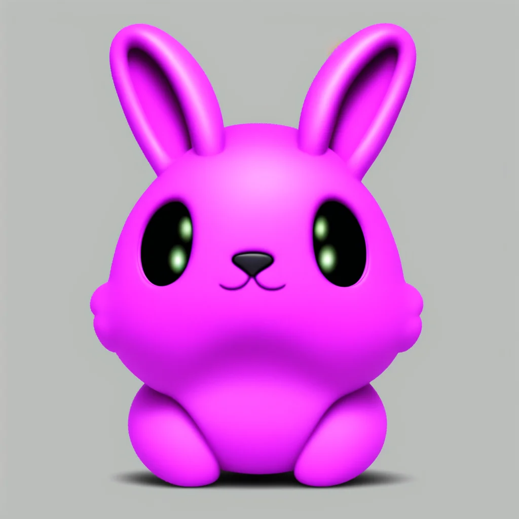 aia light purple rabbit like tamagotchi with black insides in her ears%2C pink eyes%2C and two light purple hair tufts confident engaging wow artstation art 3