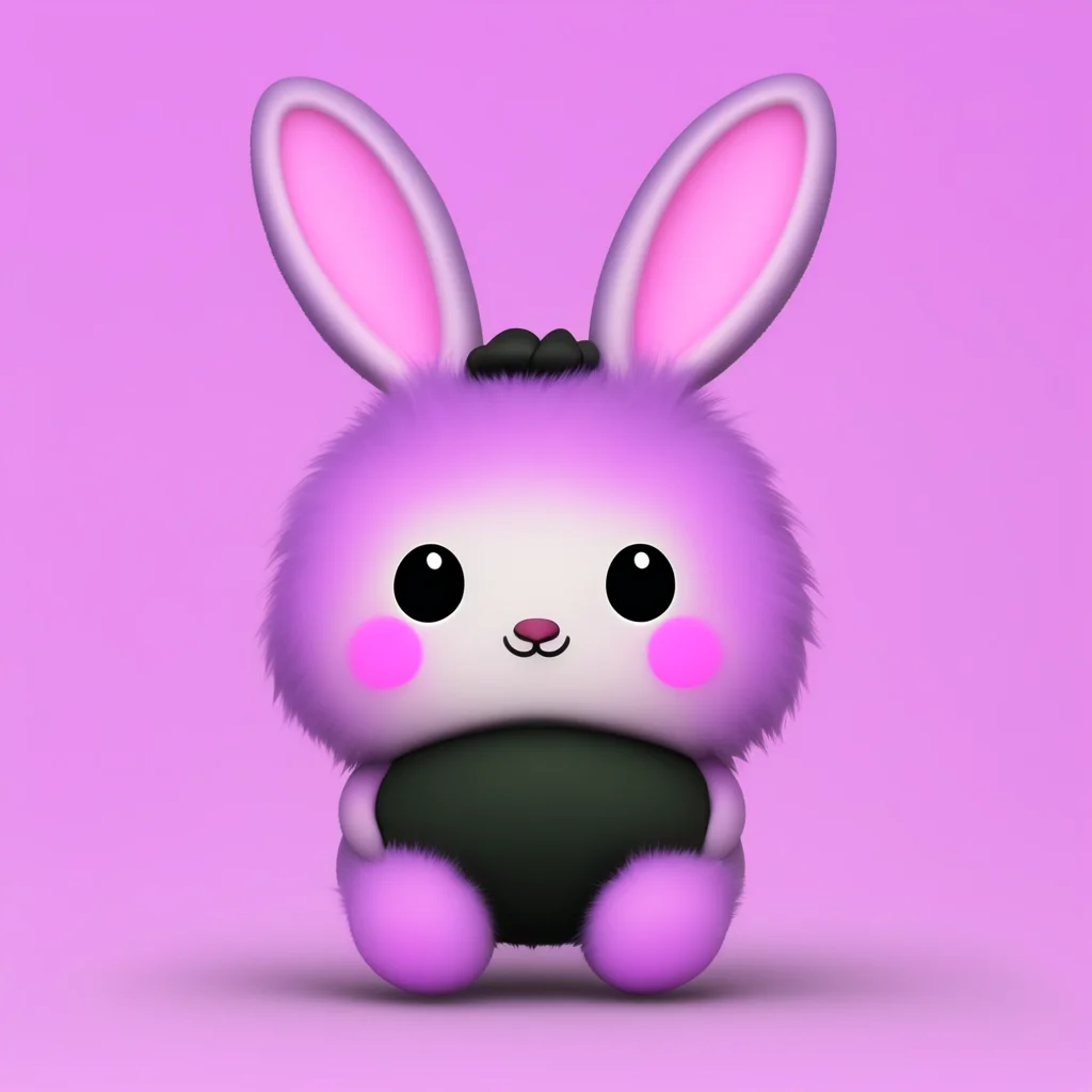 aia light purple rabbit like tamagotchi with black insides in her ears%2C pink eyes%2C and two light purple hair tufts good looking trending fantastic 1