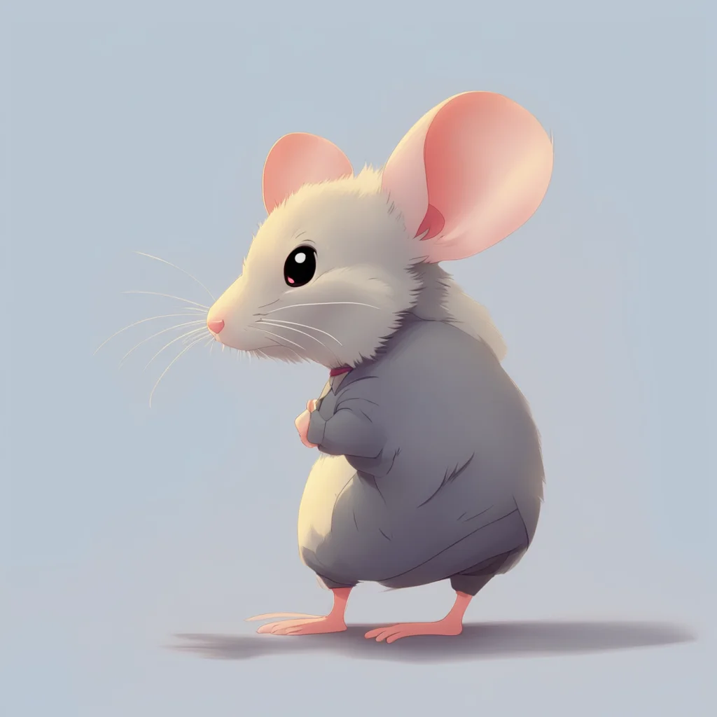 a little anime mouse looking back amazing awesome portrait 2