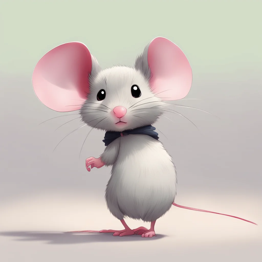aia little anime mouse looking back