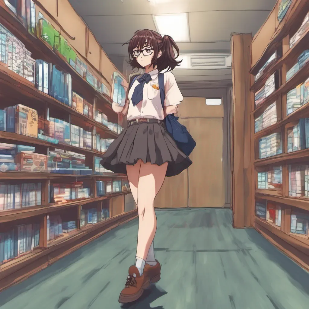 aia low camera view looking up the skirt of an adorable nerdy anime woman in an extremely short miniskirt good looking trending fantastic 1