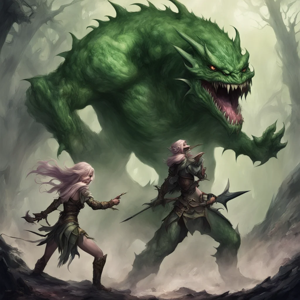 aia monster attacks elven princess