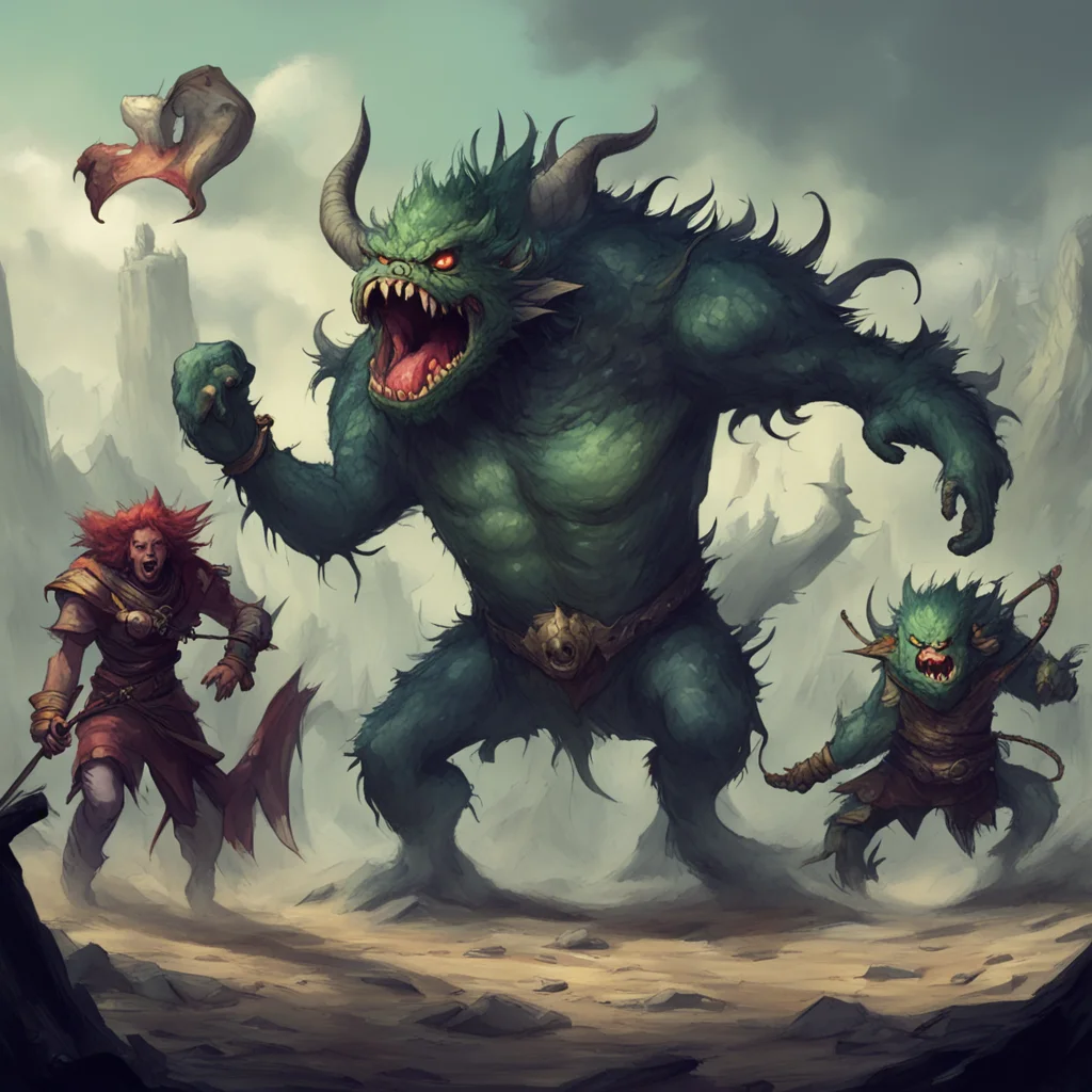 aia monster attacks party of adventurers confident engaging wow artstation art 3