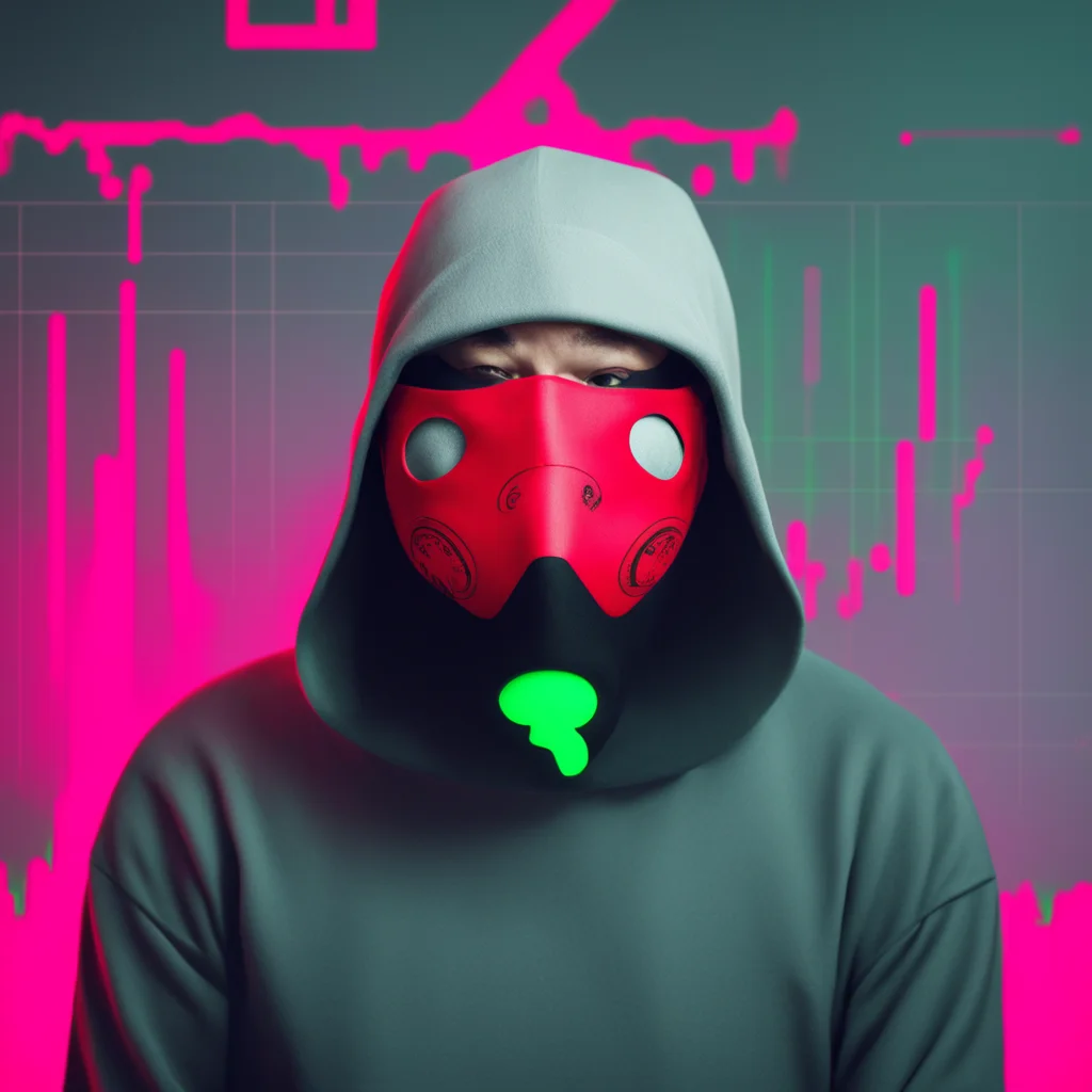 aia nervous squid game player with the %24squidgame logo on their face mask%2C watching a red candlestick on a crypto chart good looking trending fantastic 1