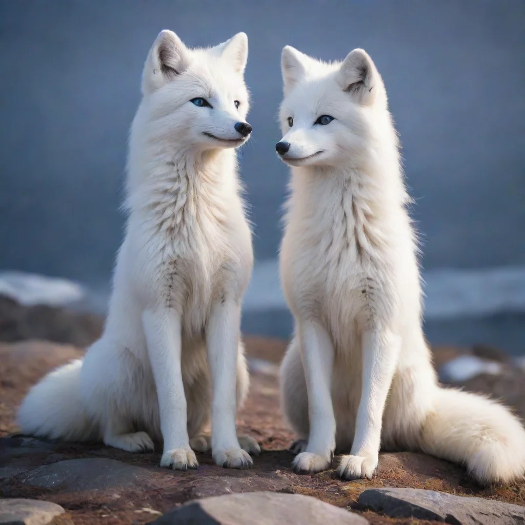 aia pair of anthro arctic foxes