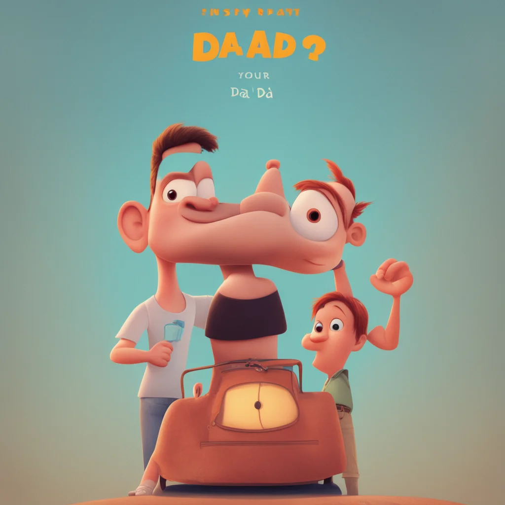 a pixar style movie poster that says finding your dad 