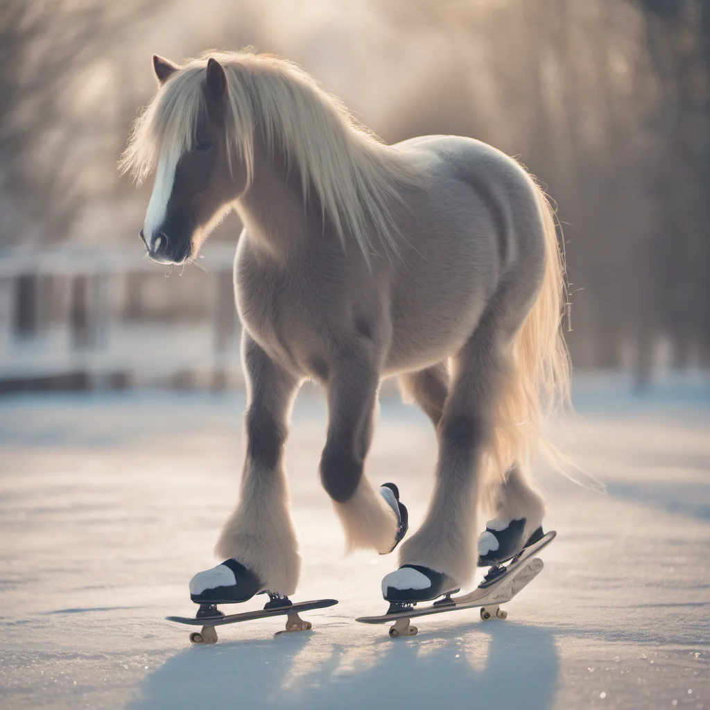 aia pony trying to ice skate amazing awesome portrait 2