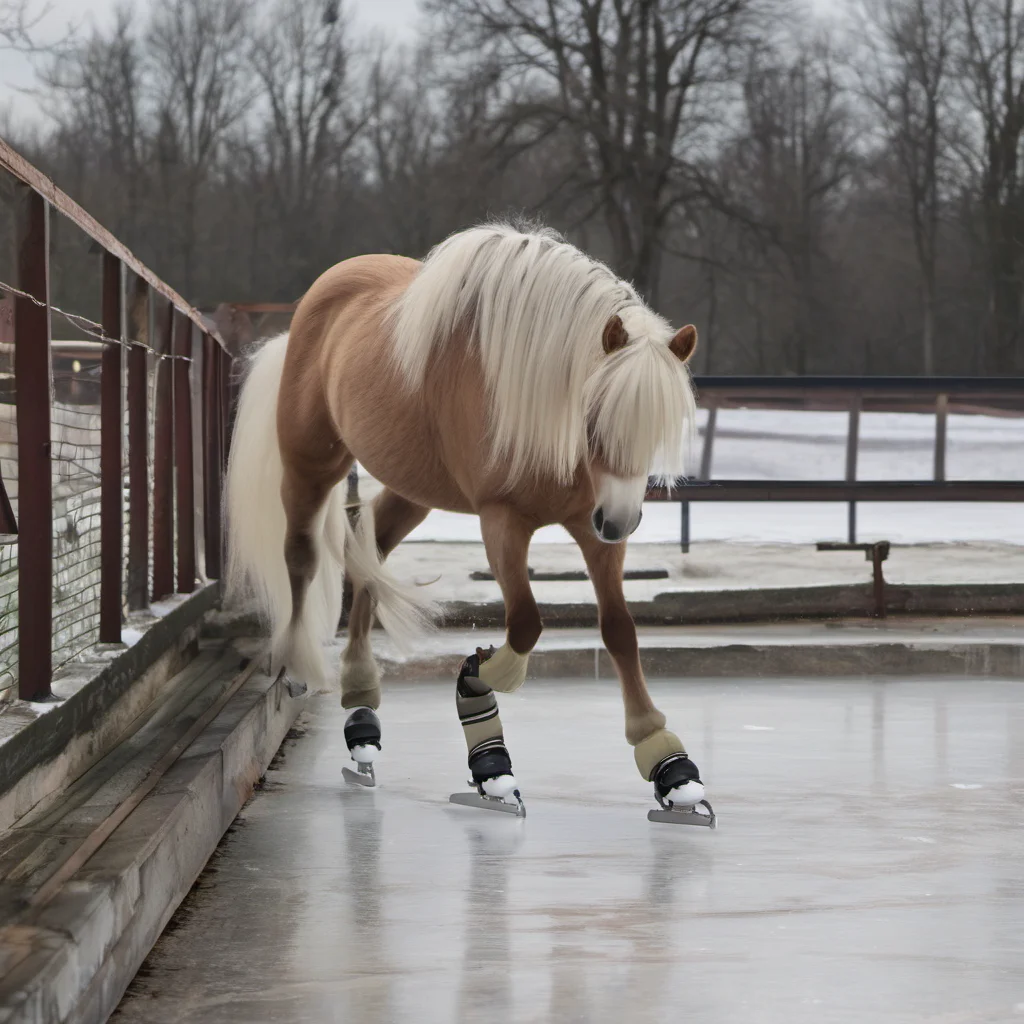 aia pony trying to ice skate good looking trending fantastic 1