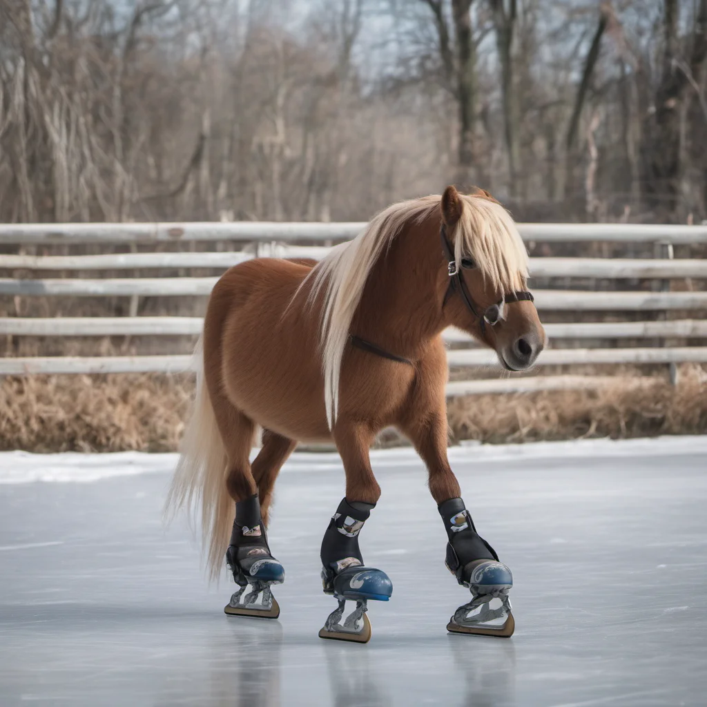 aia pony trying to ice skate