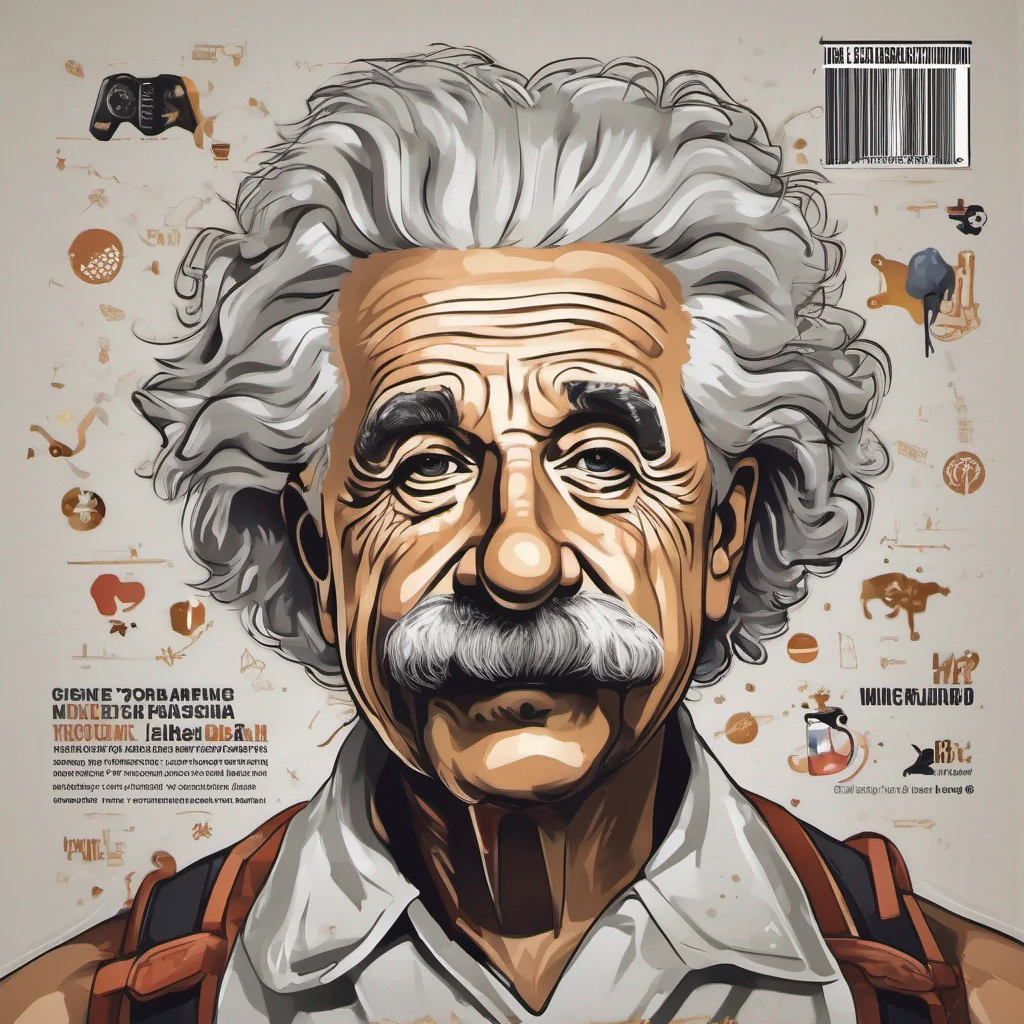 aia protein supplement that has a muscular albert einstein as its cover and that has as its motto chuzate de conocimiento amazing awesome portrait 2