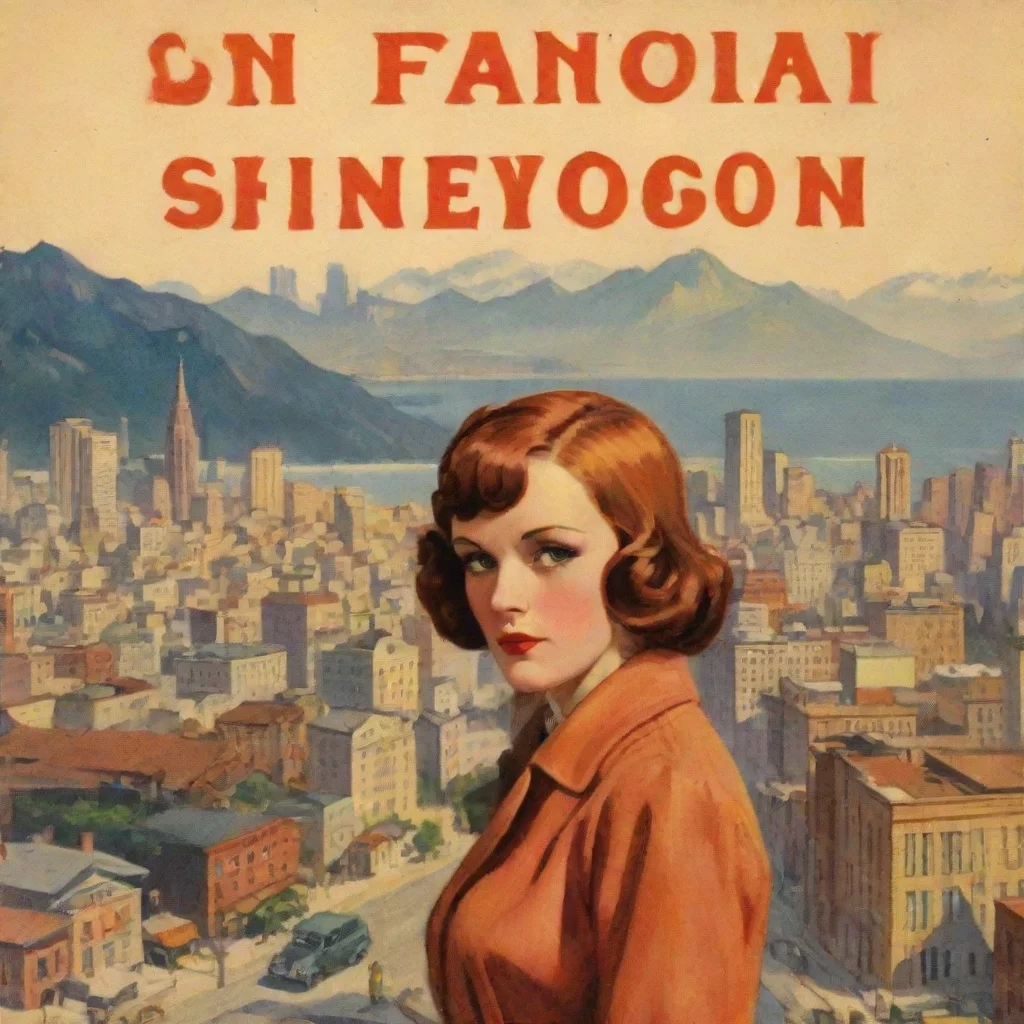 aia pulp detective novel cover from the 1930s with san francisco in the background