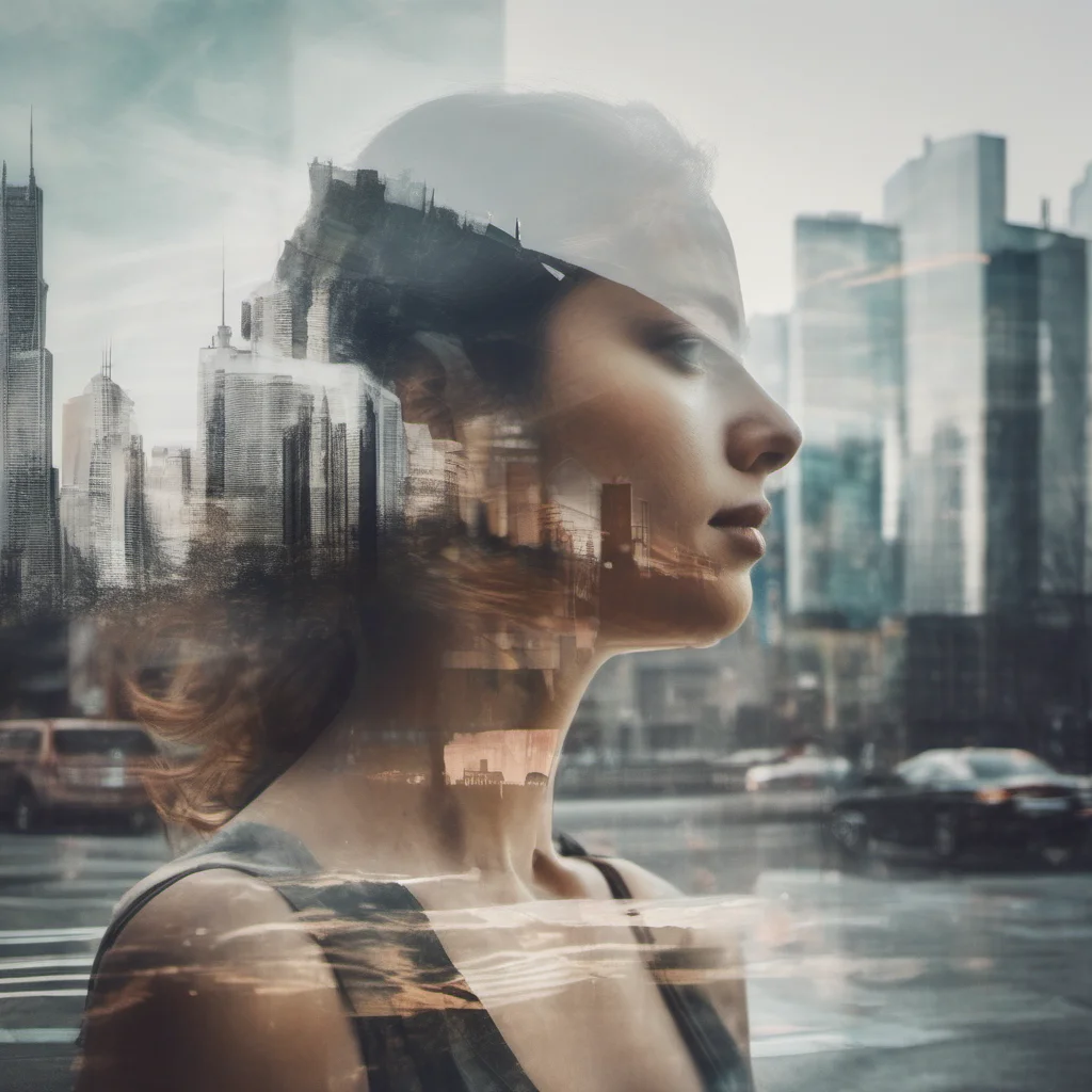 aia realistic double exposure portrait of a women and a city amazing awesome portrait 2