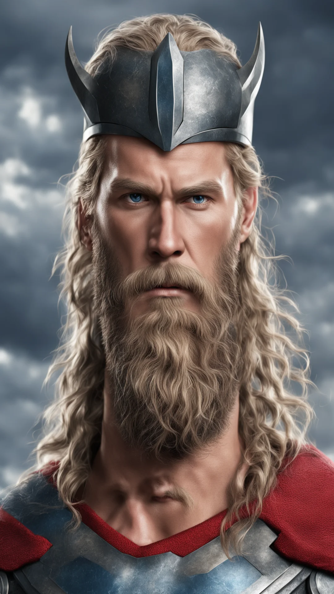 a realistic painting of thor in highly detailed resolution 8k rendered  tall