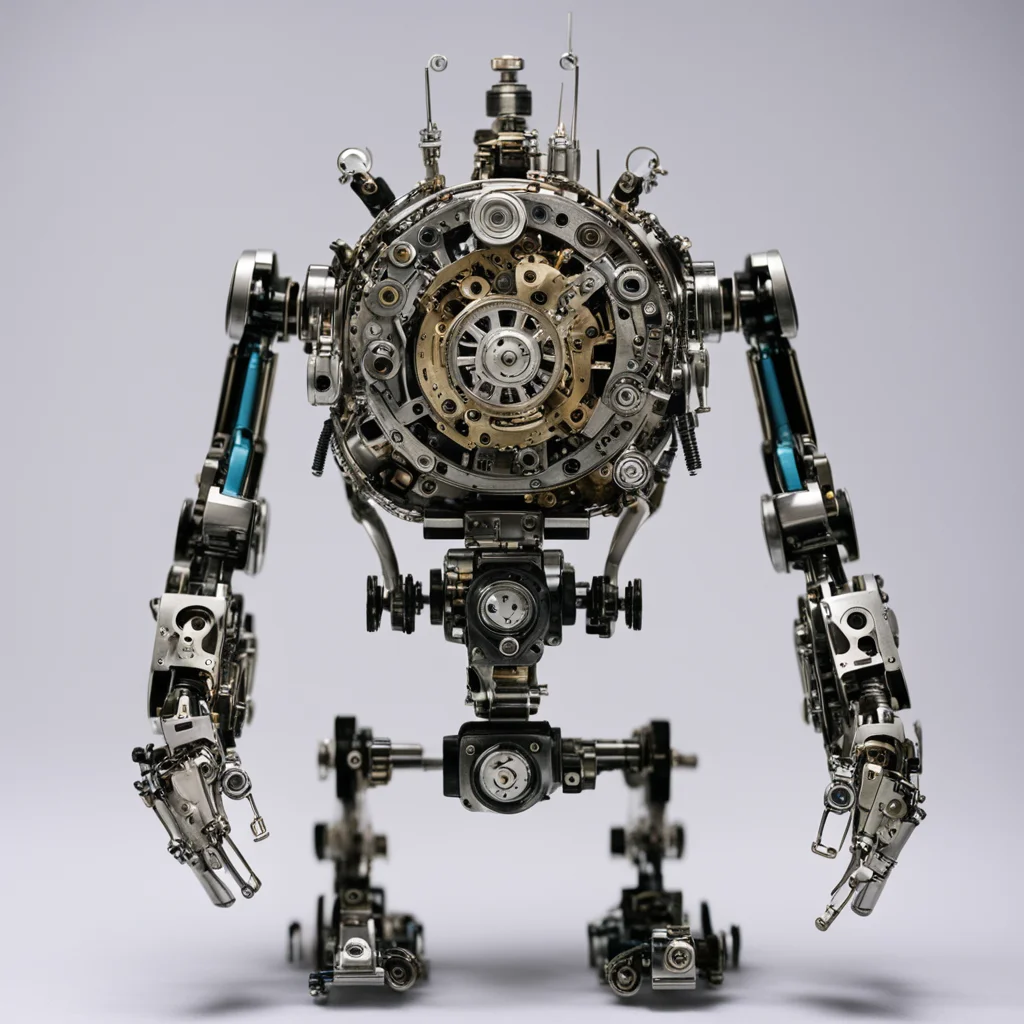 aia robot made with mechanical watch movement parts. confident engaging wow artstation art 3