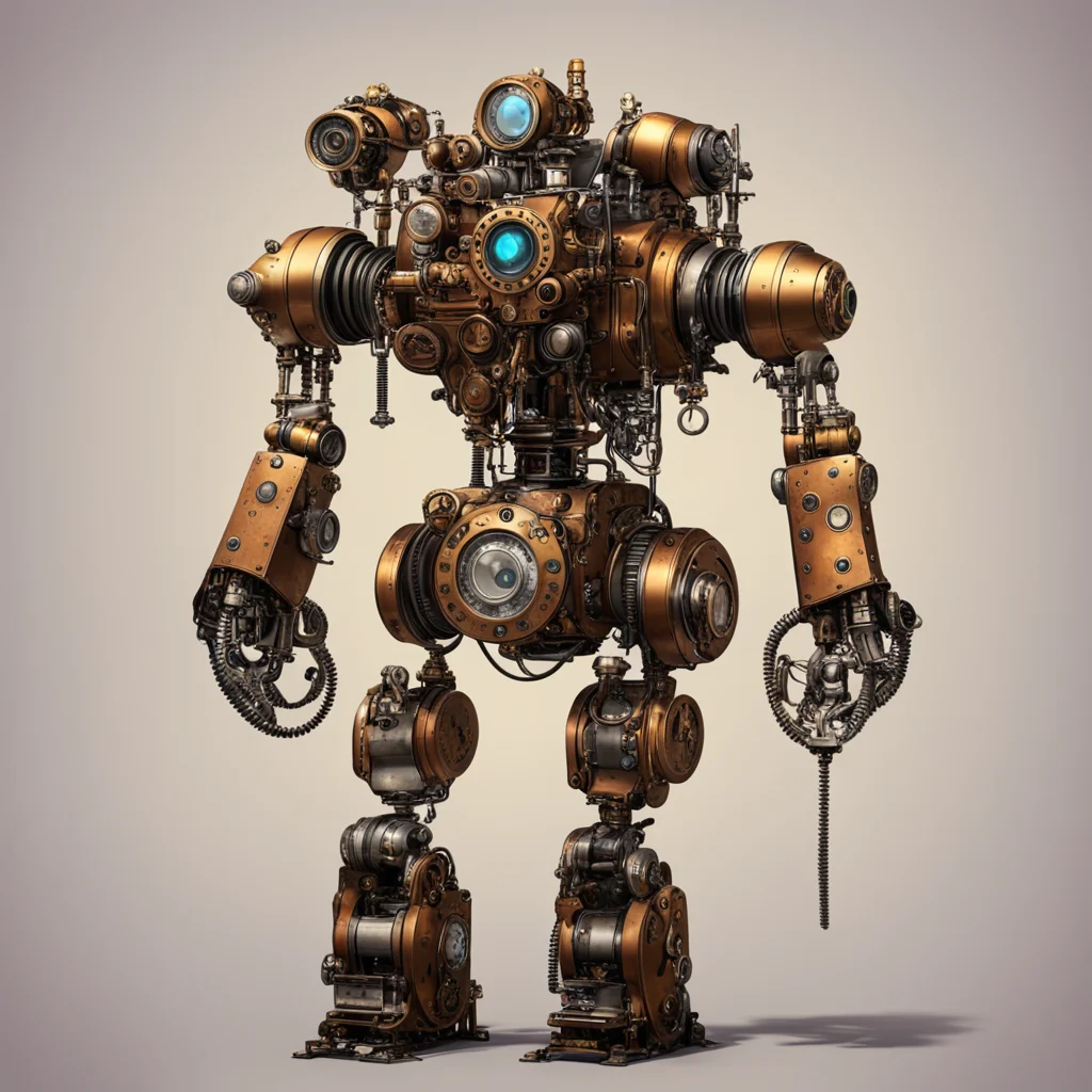 aia robot with steampunk engineering  confident engaging wow artstation art 3
