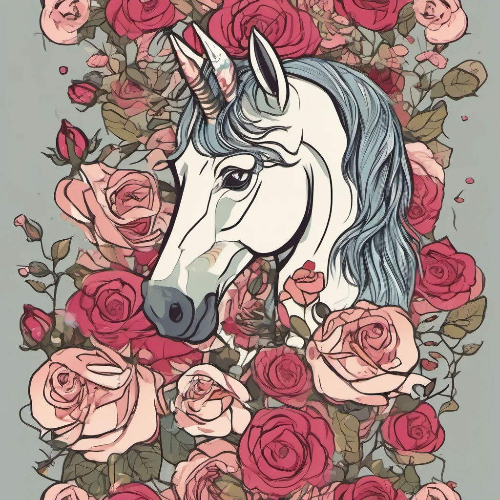aia stylized unicorn and roses good looking trending fantastic 1