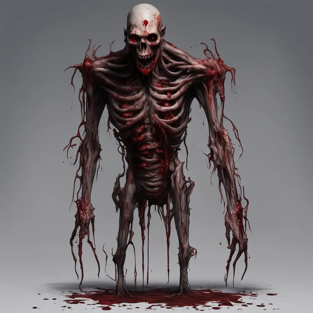 a supernatural that looks like scp 5104 combined with scp 096 that produces metal and poisin from its back and has blood on his teeth and legs  amazing awesome portrait 2