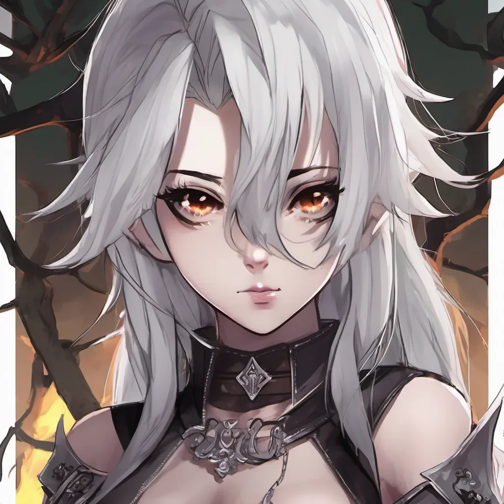 a white haired dark elf with a cute sadistic face amazing awesome portrait 2