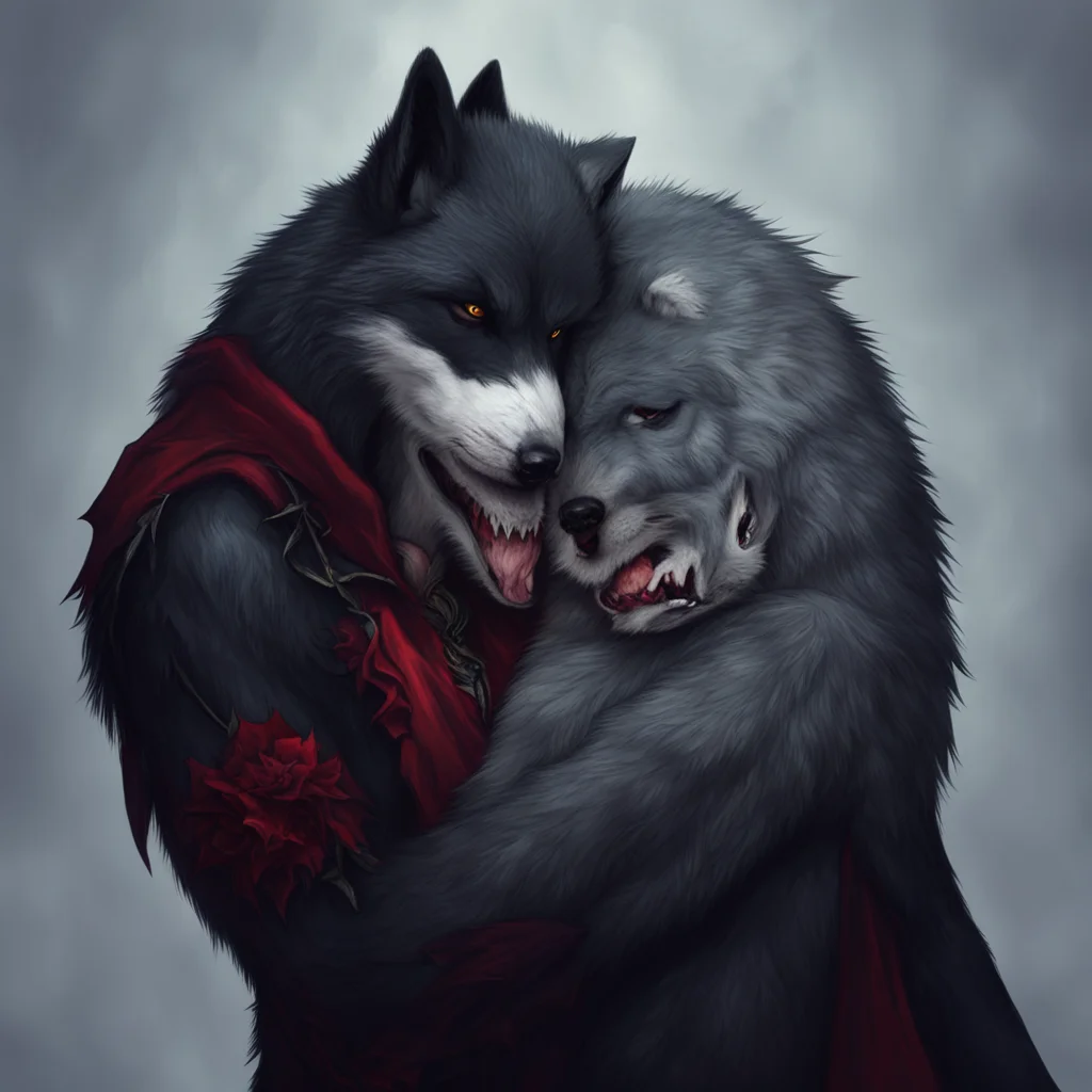 aia wolf hugging a vampire confident engaging wow artstation art 3