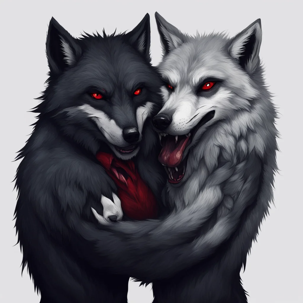 aia wolf hugging a vampire good looking trending fantastic 1