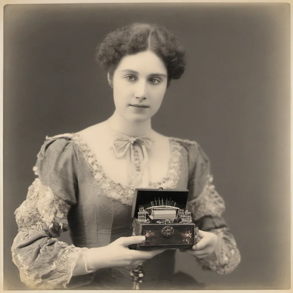 aia woman holding a music box amazing awesome portrait 2