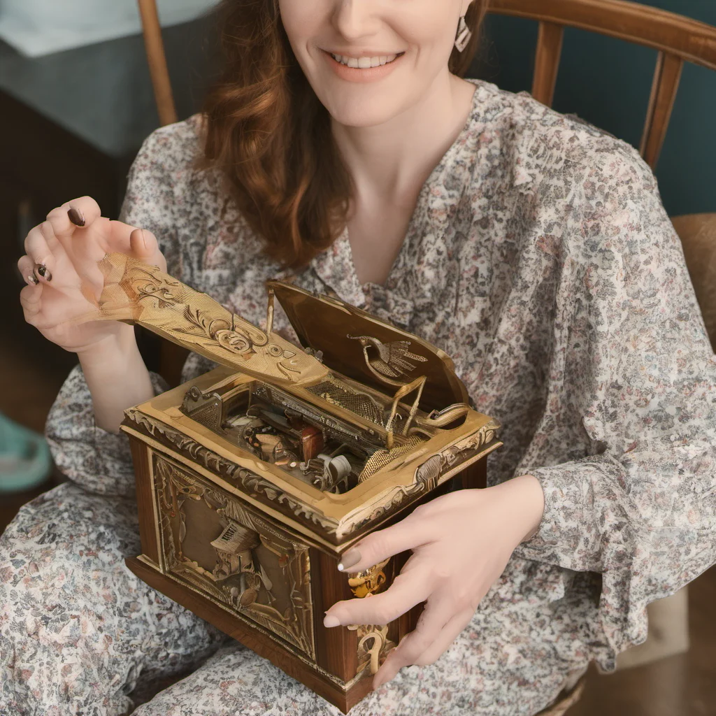 aia woman holding a music box good looking trending fantastic 1