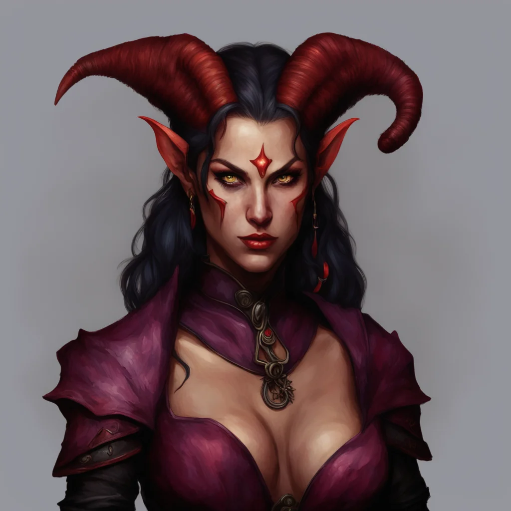 a woman tiefling amazing awesome portrait 2