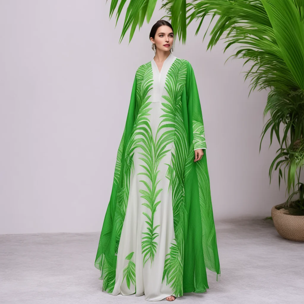 aiabaya dress made of palm tree leaves embroidery  amazing awesome portrait 2