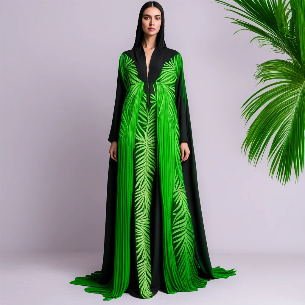 aiabaya dress made of palm tree leaves embroidery  good looking trending fantastic 1