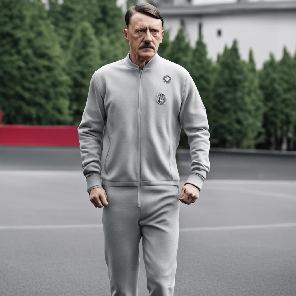 aiadolf hitler super fit in tracksuit 