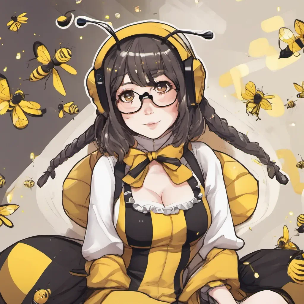 aiadorable nerdy anime woman in adorable bee costume  confident engaging wow artstation art 3