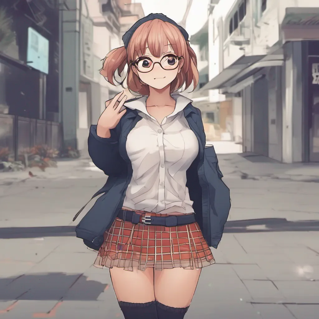 aiadorable nerdy anime woman in an extremely short miniskirt confident engaging wow artstation art 3