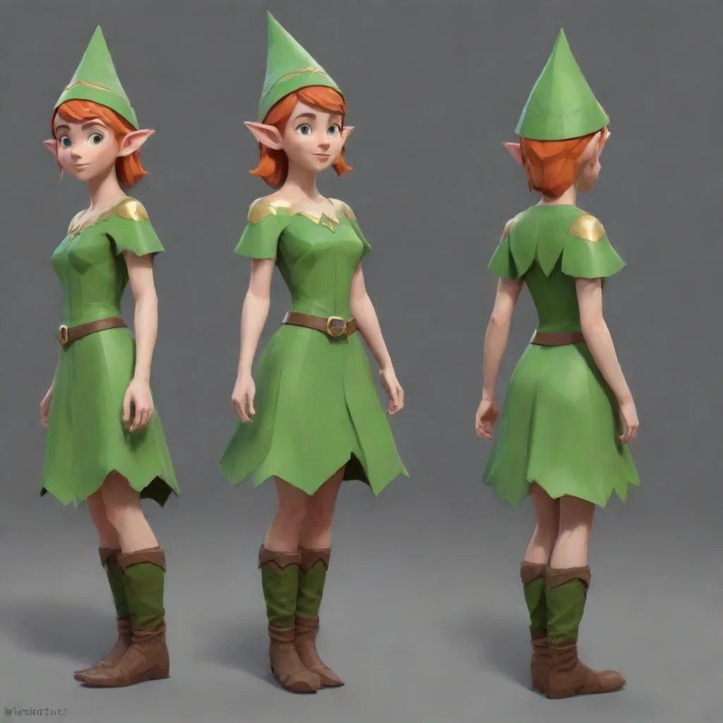 aiaesthetic character elf low poly